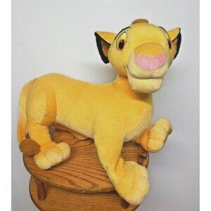 2002 Simba Lion King Plush 20" Disney Hasbro Jumbo Large Stuffed Animal preowned